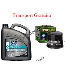 10W-40 Ulei de motor Bel-Ray EXP SYNTHETIC ESTER BLEND 4T 4 l + Cadou Filtru Hiflo standard + Transport Gratuita 99120-B4LW  ...