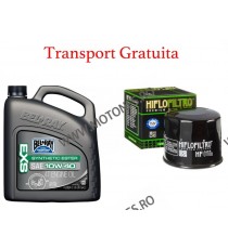 10W-40 Ulei de motor Bel-Ray EXS FULL SYNTHETIC ESTER 4T  4 l + Hiflo filtru standard Cadou + Tansport Gratuita