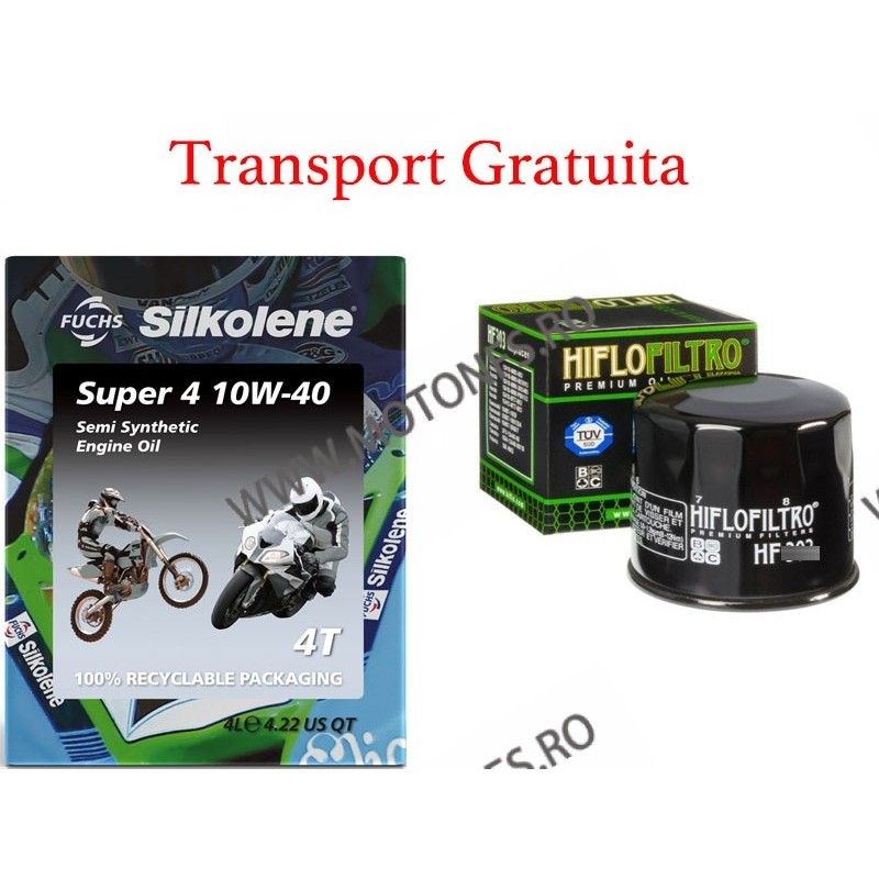 10W-40 Ulei de motor SILKOLENE SUPER 4 4 l + Cadou Filtru Hiflo Standard + Transport Gratuita 601450648 SILKOLENE SILKOLENE 1...