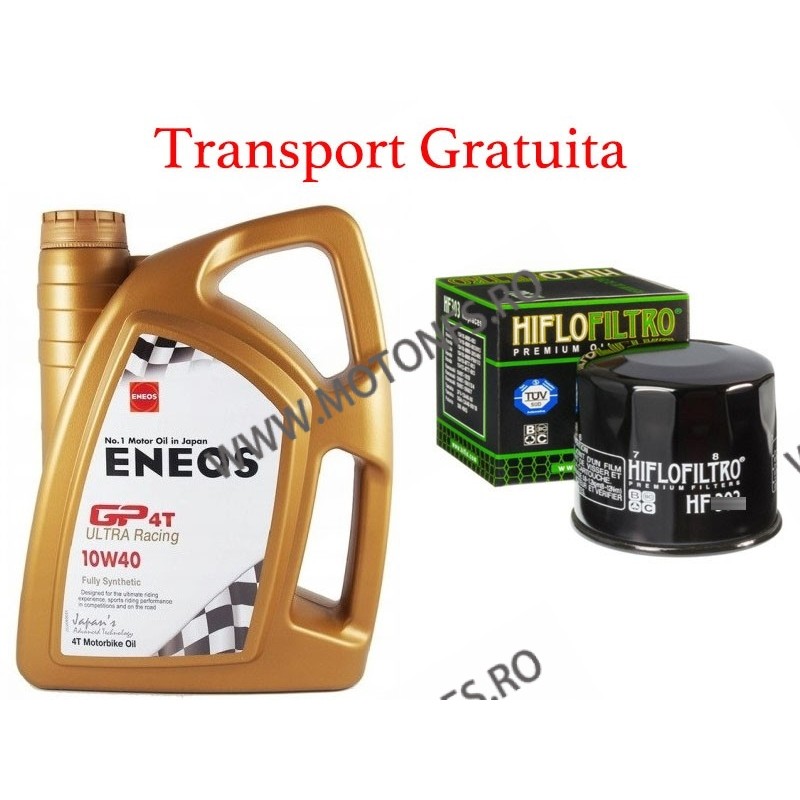 10W-40 Ulei de motor ENEOS GP4T ULTRA Racing E.GP10W40/4 4l + Cadou Filtru Hiflo Standard + Transport Gratuita EU0147301 Eneo...