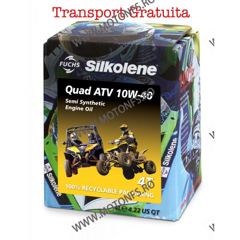 10W-40 Ulei de motor SILKOLENE QUAD ATV 4 l Transport Gratuita 601450648 SILKOLENE SILKOLENE 10W-40 248,00 lei 223,20 lei 208...