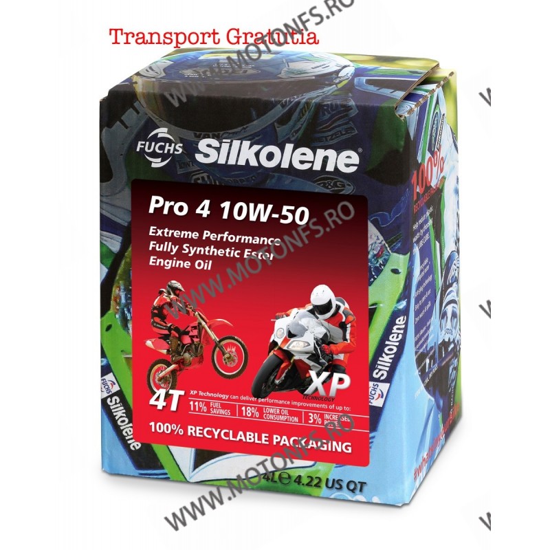 10W-50 Ulei de motor SILKOLENE PRO 4 - XP 4 l Transport Gratuita 601451362 SILKOLENE SILKOLENE 10W-50 381,00 lei 342,90 lei 3...