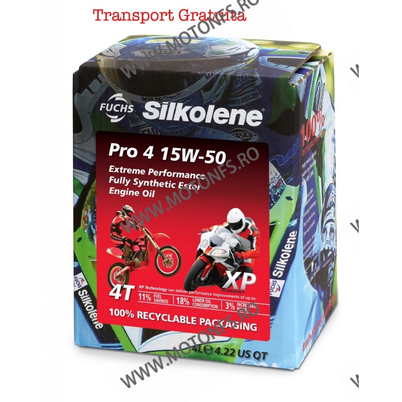 15W-50 Ulei de motor SILKOLENE PRO 4 - XP 4 l Transport Gratuita 601451461 SILKOLENE SILKOLENE 15W-50 381,00 lei 342,90 lei 3...