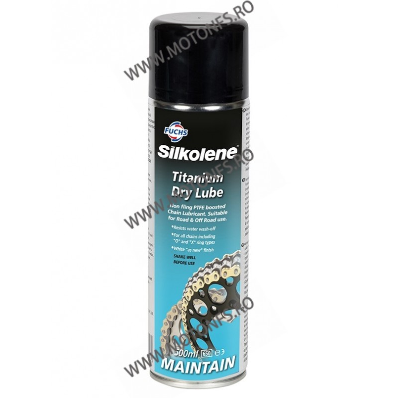 Spray de lubrifiat lantul SILKOLENE TITANIUM DRYLUBE SP 0,5 l 601399053 SILKOLENE SILKOLENE Ungere Lanturi 90,00 lei 81,00 le...