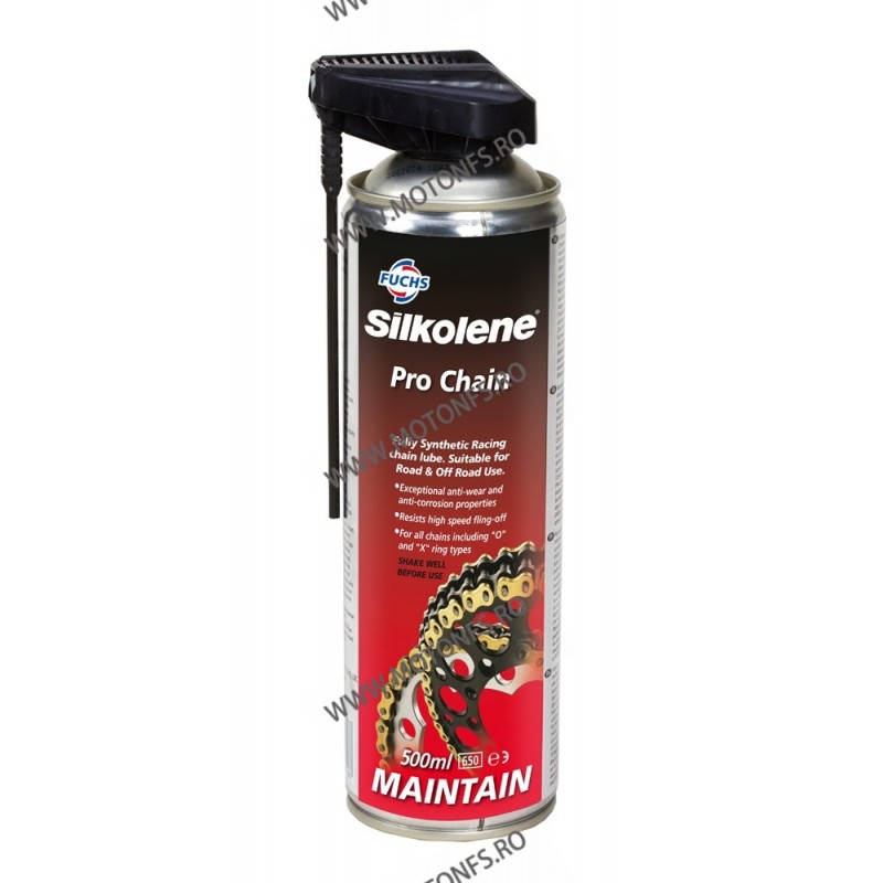 Spray lant SILKOLENE PRO CHAIN SPRAY   0,5 l 601398919 SILKOLENE SILKOLENE Ungere Lanturi 94,00 lei 84,60 lei 78,99 lei 71,09...