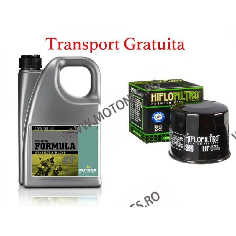 15W50 - 4L MOTOREX OFERTA - FORMULA  + FILTRU ULEI GRATUIT (MAX 30 RON RETAIL) +TRANSPORT GRATUITA 940-215-FILTRU  MOTOREX 15...