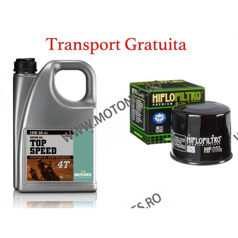 MOTOREX - TOP SPEED 10W30 - 4L + Hiflo filtru standard Cadou + Transport Gratuita 940-325  MOTOREX 10W-30 270,00 lei 270,00 l...