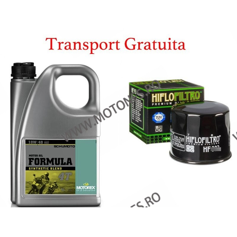 10W40 MOTOREX - FORMULA - 4L + Hiflo filtru standard Cadou + Transport Gratuita 940-005 MOTOREX MOTOREX 10W-40 240,00 lei 240...