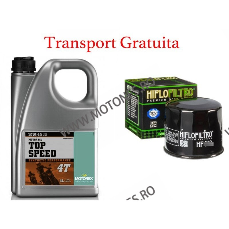 10W40 MOTOREX - TOP SPEED - 4L + Hiflo filtru standard Cadou + Transport Gratuita 940-225 MOTOREX MOTOREX 10W-40 270,00 lei 2...