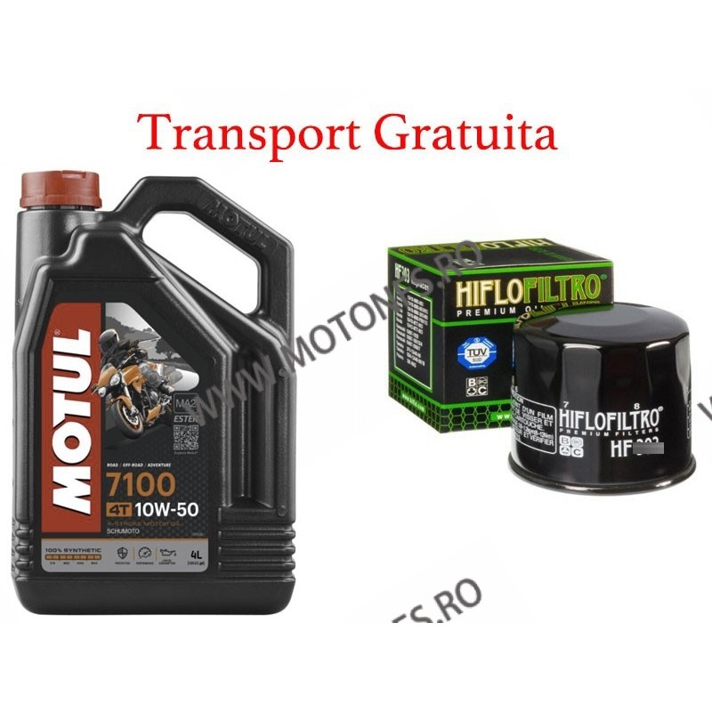 MOTUL - 7100 10W50 Transport Gratuita - 4L + FILTRU ULEI GRATUIT (MAX 30 RON RETAIL) + TRANSPORT GRATUITA M4-098  MOTUL 10W-5...