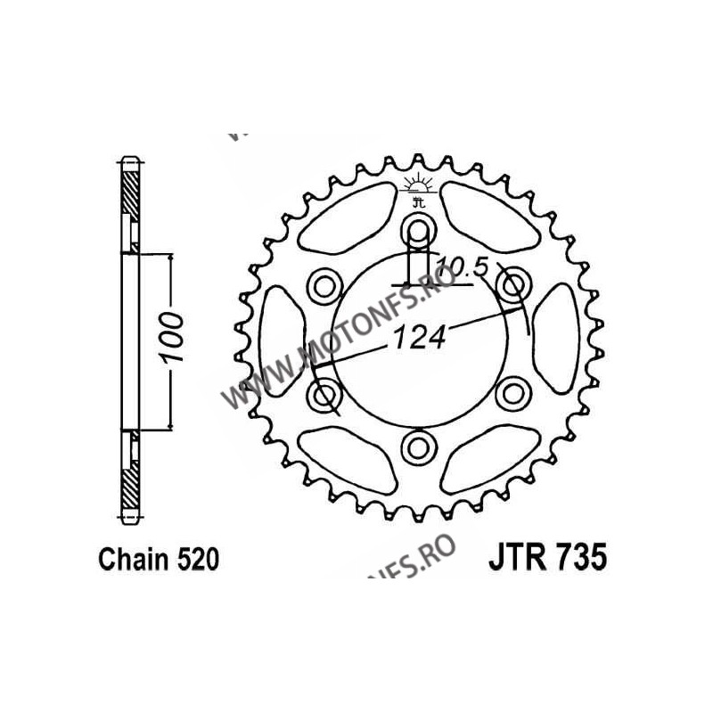 Foaie spate JT JTR 735-46 46T, 520 - 727.68.92 727.68.92 JT Sprockets JT Foi Spate 173,00 lei 173,00 lei 145,38 lei 145,38 lei