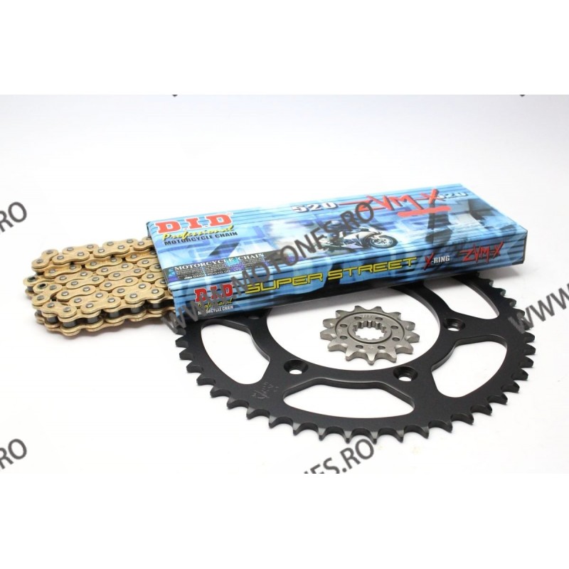 Kit de lant D.I.D + JT ZVM-X serie in gold color DID-202-052 DID-202-052 DID RACING CHAIN Kit Yamaha 749,80 lei 674,82 lei 63...