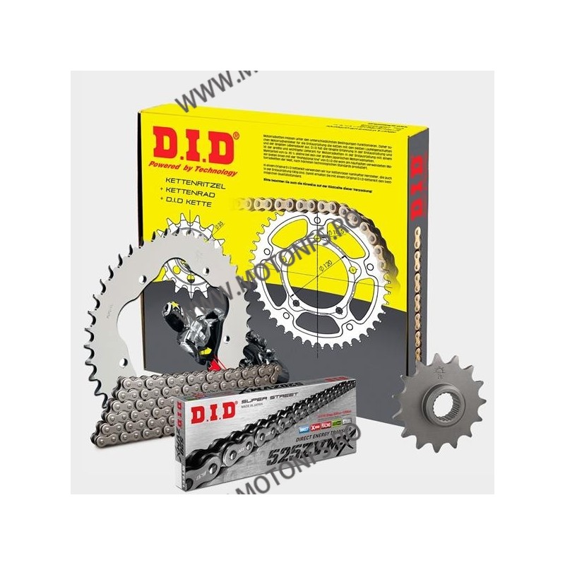 DID - kit lant Ducati 1098 2007-/1198 2009-, pinioane 15/38, lant 525ZVM-X-098 X-Ring 125-152 DID RACING CHAIN Kit Ducati 785...