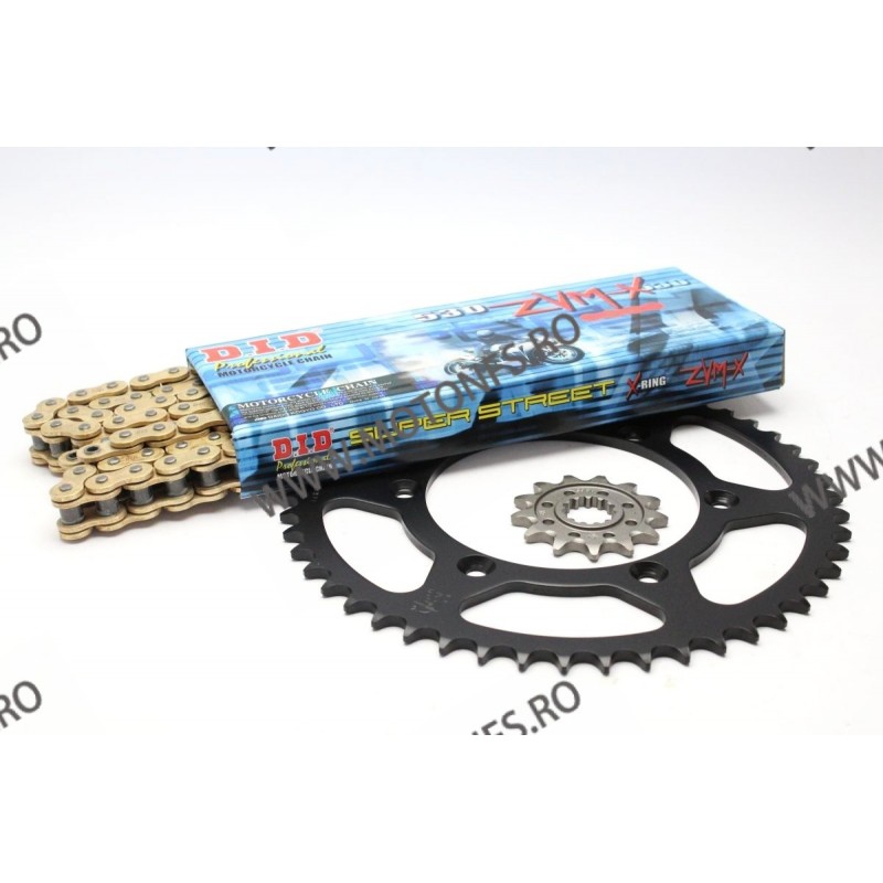 DID-205-193 - Kit de lant D.I.D + JT ZVM-X serie in gold color DID-205-193 DID-205-193 DID RACING CHAIN Kit Yamaha 989,00 lei...