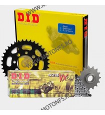 DID - kit lant Yamaha YBR125 2005- 2006, pinioane 14/45, lant 428VX-118 X-Ring 122-11 / DID-204-093 DID RACING CHAIN Kit Yama...