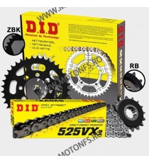 DID - kit lant BMW F650GS 2009-, pinioane 17/41, lant 525VX-116 X-Ring Rear sprocket with 10,5mm holes 125-020-40 DID RACING ...