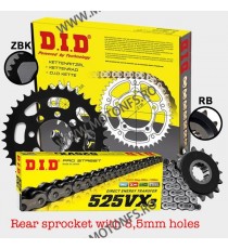DID - kit lant BMW F800GS 2008, pinioane 16/42, lant 525VX-116 X-Ring Rear sprocket with 8,5mm holes 125-022-40 DID RACING CH...