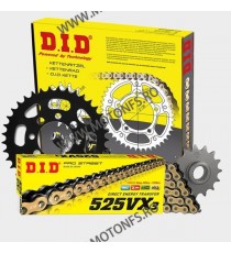 DID - kit lant Suzuki GSX-R750 K4-5 2004- 2005 gold, pinioane 17/43, lant 525VX-110 Gold X-Ring 123-914-1 DID RACING CHAIN Ki...