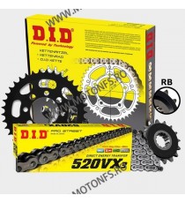 DID - kit lant Honda CB500X 2019-, pinioane 15/41, lant 520VX3-112 X-Ring (cu nit) 121-242-41 DID RACING CHAIN Kit Honda 557,...