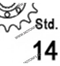 JT - Pinion (fata) JTF1263, 14 dinti - YBR125 2005- / SR125 1995 / XT125 2005- Front sprocket 14T, for chain 428 102-329-14 /...