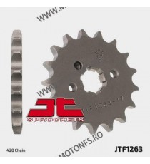 JT - Pinion (fata) JTF1263, 15 dinti - YBR125 2005-/SR125 1995 Front sprocket 15T, for chain 428 102-329-15 / 726.39.65 JT Sp...