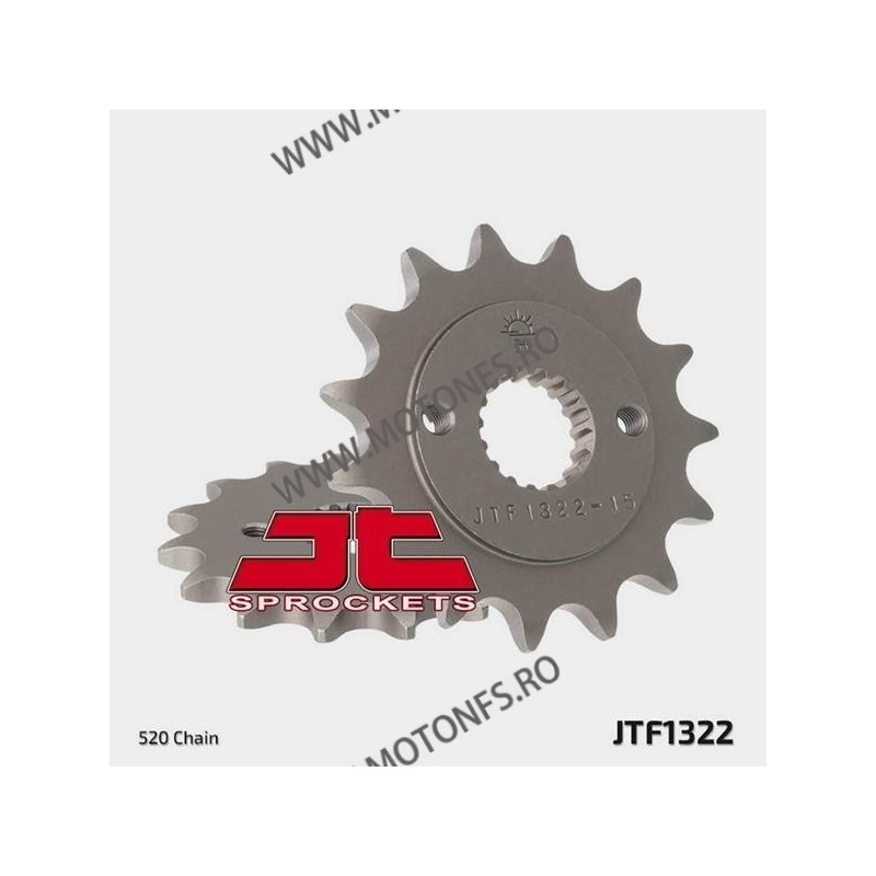 JT - Pinion (fata) JTF1322, 15 dinti - XR400R 1996- Front sprocket 15T, for chain 520 101-465-15 / 726.33.04 JT Sprockets JT ...