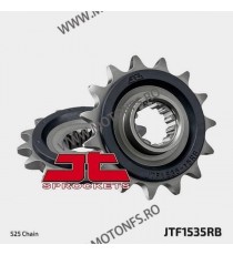 JT - Pinion (fata) JTF1535RB (garnitura cauciuc), 15 dinti - ZX-6R 1998-2002 Kette525 105-569-15-2 / 726.00.29 JT Sprockets J...