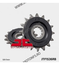 JT - Pinion (fata) JTF1536RB (garnitura cauciuc), 16 dinti - ZX-6R 2007- 104-471-16-2 / 726.38.17 JT Sprockets JT Sprockets P...