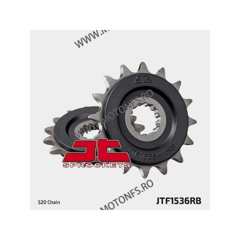 JT - Pinion (fata) JTF1536RB (garnitura cauciuc), 16 dinti - ZX-6R 2007- 104-471-16-2 / 726.38.17 j JT Sprockets JT Sprockets...