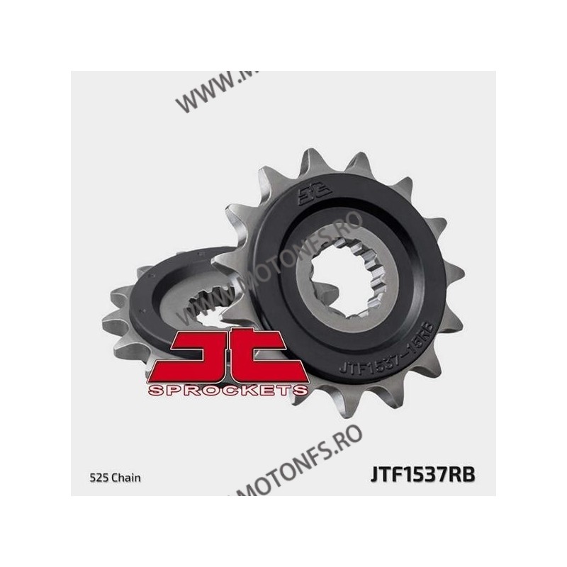 JT - Pinion (fata) JTF1537RB (garnitura cauciuc), 15 dinti - FZR400/Z1000 2007- 102-551-15-2 / 726.07.55 j1 JT Sprockets JT S...