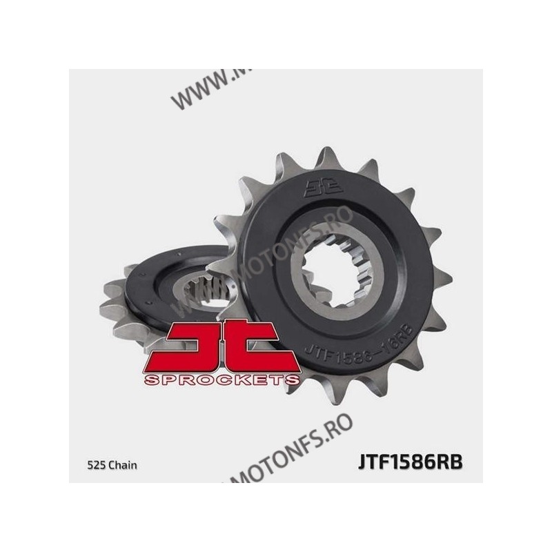 Pinion fata JT JTF 1586-16RB 16T, 525 rubber cushioned / TDM850 1996-1998 102-565-16-2 / 726.29.83 JT Sprockets JT Sprockets ...