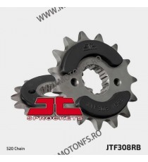 JT - Pinion (fata) JTF308RB (garnitura cauciuc), 15 dinti - NX500/650/SLR650 1989-/XT660 2004 101-461-15-2 / 726.01.69 JT Spr...