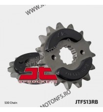 JT - Pinion (fata) JTF513RB (garnitura cauciuc), 16 dinti - ZXR750/VN800/ZX-9R/Raptor1000 105-665-16-2 / 726.25.04 JT Sprocke...