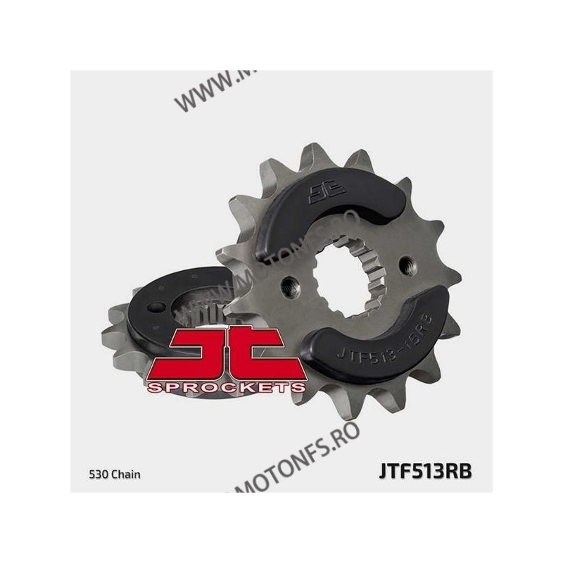 JT - Pinion (fata) JTF513RB (garnitura cauciuc), 16 dinti - ZXR750/VN800/ZX-9R/Raptor1000 105-665-16-2 / 726.25.04 JT Sprocke...