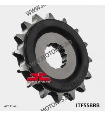 JT - Pinion (fata) JTF558RB (garnitura cauciuc), 16 dinti - Z125 / Ninja 125 2019- 102-311-16-2 / 726.558-16RB JT Sprockets J...