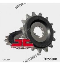 JT - Pinion (fata) JTF565RB (garnitura cauciuc), 15 dinti - Versys650/GS500E 2-Zyl/YZ&WR 102-461-15-2 / 726.16.88 JT Sprocket...