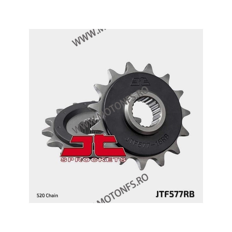 JT - Pinion (fata) JTF577RB (garnitura cauciuc), 15 dinti - XT500/600/TT600/SZR&XTZ660 102-481-15-2 / 726.62.65 JT Sprockets ...
