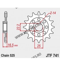 JT - Pinion (fata) JTF741, 15 dinti - Ducati 848/1098/1198/1200 105-555-15 JT Sprockets JT Sprockets Pinion 102,00 lei 102,00...
