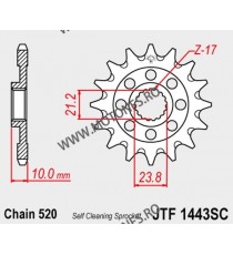JT - Pinion MX (fata) JTF1443SC, 14 dinti - RMZ450 2013- 100-412-14 / 726.1443-14 JT Sprockets JT Sprockets Pinion 84,00 lei ...