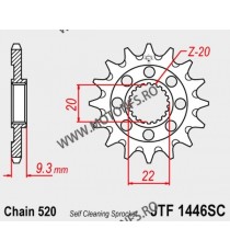 JT - Pinion MX (fata) JTF1446SC, 13 dinti - KX250F 2006- 100-410-13 / 726.29.26 JT Sprockets JT Sprockets Pinion 80,00 lei 80...