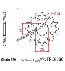 JT - Pinion MX (fata) JTF565SC, 12 dinti - YZ400-450F/WR450/XT500 -1983 100-404-12 / 726.12.09 JT Sprockets JT Sprockets Pini...