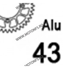 JT - Foaie (spate) Aluminiu JTA1303, 43 dinti CBR600 F	1997 - 1998 NC700 X / S 110-454-43 / 728.1303-43BLK  JT Foi Spate 151,...