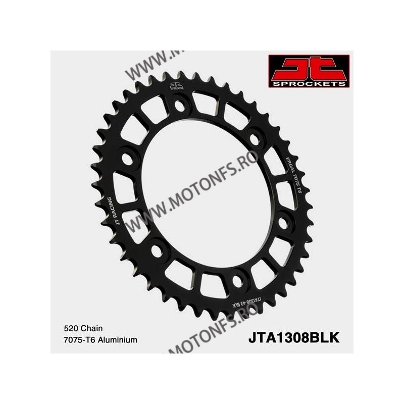 JT - Foaie (spate) Aluminiu JTA1308, 46 dinti - CBR600 FS Sport	2001 - 2010 110-461-46 / 728.1308-46BLK  JT Foi Spate 175,00 ...