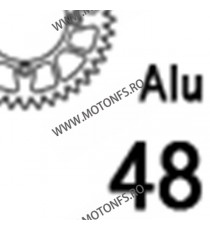 JT - Foaie (spate) Aluminiu JTA460, 48 dinti - KX125 KDX250 KX250 KX250 F KX500 RM-Z 250 110-467-48 / 728.460-48BLK  JT Foi S...