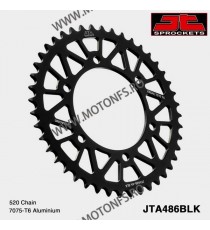 JT - Foaie (spate) Aluminiu JTA486, 42 dinti - EX300 Ninja Z300 ER-5 GPZ500 S 110-465-42 / 728.486-42BLK  JT Foi Spate 161,00...