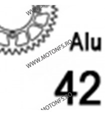 JT - Foaie (spate) Aluminiu JTA751, 42 dinti - Ducati - cu Adaptor 110-002, lant 520 800 Monster S2R /Dark Hypermotard 1100 /...