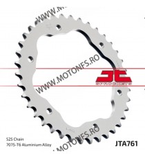 JT - Foaie (spate) Aluminiu JTA761, 38 dinti - Ducati - cu Adaptor 110-003, lant 004 1098 1098 R 1098 S 1098 Streetfighter /S...
