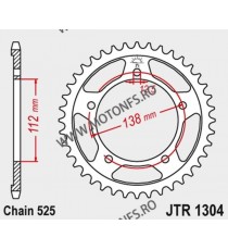 JT - Foaie (spate) JTR1304, 42 dinti - CB600 1999/CBR900 1996-/VT750DC CMX 1100 Rebell / CMX 1100 Rebell DCT Euro5 CBR650 R 1...