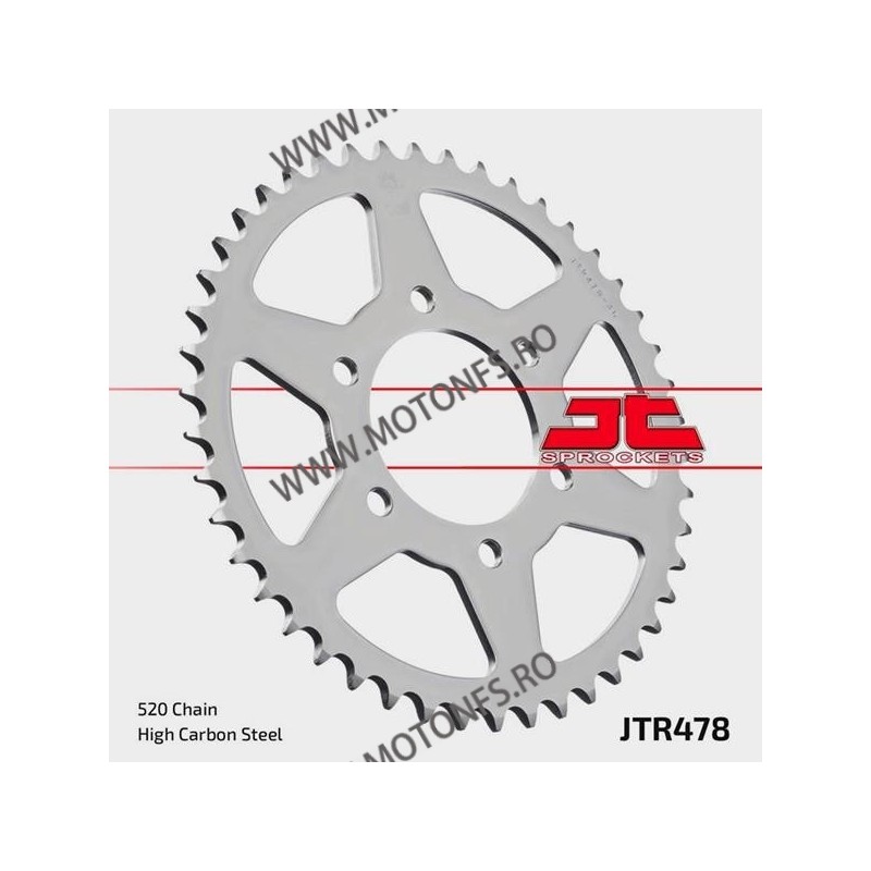 JT - Foaie (spate) JTR1478, 40 dinti - ZX-6R/ZX-6RR/ZX-636 2003 - 2004 114-463-40 / 727.02.75  JT Foi Spate 135,00 lei 135,00...