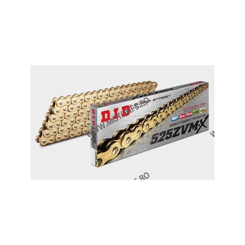 Lant ZVM-X series X-Ring D.I.D Chain 525ZVM-X 128 zale Gold/Gold 1-559-128 / N DID RACING CHAIN DiD Lant 525 696,00 lei 626,4...